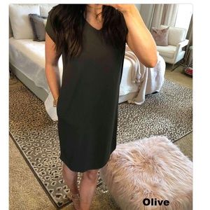 SexyModest Boutique Olive Dress
